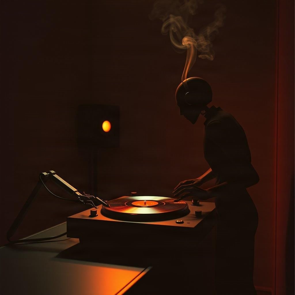 Machine listening at a turntable